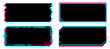 © Yejin Woo - 8-bit pixel art neon glitch frame set
