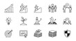 © MdNirob - Business growth and strategy icons depicting success and leadership