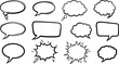 © Saidurra12 - Collection of various cartoon speech bubbles and thought clouds for comics  blank templates for dialogue