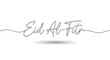 © Earning - Elegant Eid Al Fitr Calligraphy Greeting Minimalist Design.