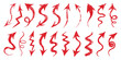© Sumona - Collection of red arrows and swirling abstract shapes