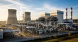 © Emaa - Massive industrial power generation facility operates under a bright, clear sky