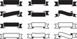 © MdShajahan - Black and white ribbon banners symbols