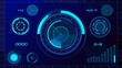 © SayanKumar - Futuristic user interface with radar and data visualization elements
