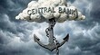 © Shahid - Central Bank: A metaphoric visual representation where the central bank serves as the steadfast anchor against economic storms. The imagery encapsulates financial stability.