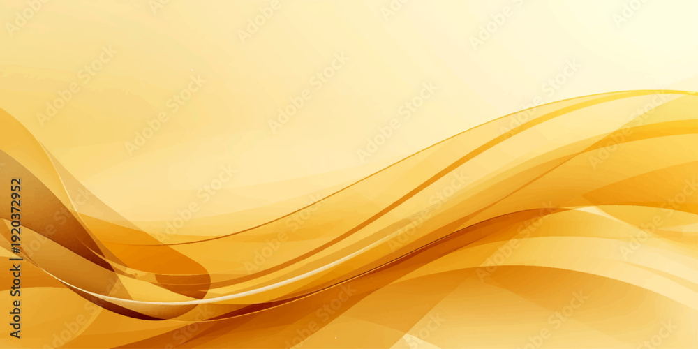 Abstract orange and yellow wave background featuring a bright vector ...