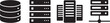 © SB  - Data and server line icon set. Modern outline symbols for cloud, database, hosting and network.
