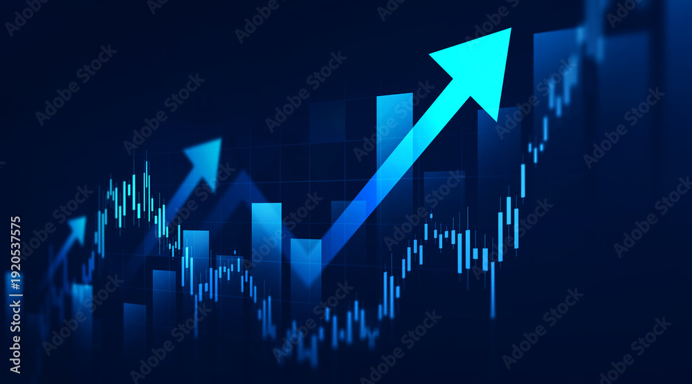Trade business analytics graph and financial chart investment. Stock ...