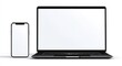 © Siddiq - Realistic, isolated laptop and smartphone mockup with blank white screens