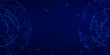 © Thutchai - Technology style background image mixed with geometric shapes. Blue lines connect to form many triangles. Curved lines like water waves. Technology graphics. eps10.