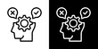 © Artstic - Decision Making Icon Of Line Black And White Style Vector Illustrationn