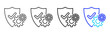 © leaf icon studio - Secure Engine Icon Set Collection Creative Outline Style for Standard Operating Process with Multiple Thickness Variations and Professional Visual Design