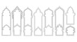 © Gina - Collection of Ornate Islamic Geometric Arches and Frames in Vector Art