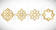 © nindy - Collection of Elegant Golden Geometric Islamic Ornamental Frames and Patterns