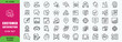 © Abu Sufian - Customer satisfaction and happy client line icon set in modern outline style. Collection includes customer feedback, rating, review, happy client, smiley, satisfaction, star rating, and approval