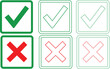 © SAMIMAAYASH - Square with green checkmarks and red crosses in solid and outline styles