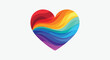 © PANGERANDESIGN - A stylized heart filled with layered rainbow-colored waves