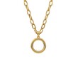 © SHAMIMA - Gold chunky chain necklace with circular pendant