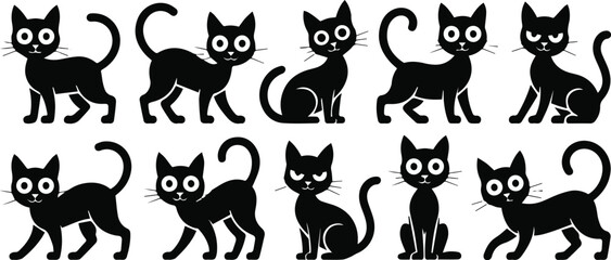  Cat behavior chart ten posture examples