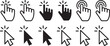 © Kohinoor - Hand cursor icons set, click pointer mouse icon, web cursor, hand pointer, selection tool, user interface element