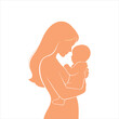 © Rejwana - Mother day, Mother holding baby in her arms in a loving embrace gesture