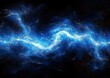 © Jdgkxbnc - luminous blue energy ribbon swirling across dark cosmic space, intense and mysterious