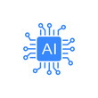 © Ako8 - AI chip icon