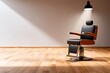 © Watasiwa - Minimalist Barbershop Corner with a Single Barber Chair and Warm Lighting