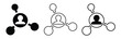 © Welcome - User connection node icon vector. Symbol for social media network, professional contact management, human resources community, and profile linking. Vector Illustration.