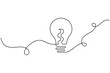 © Tahmina - Light bulb continuous one line drawing with brain for creative idea and innovation concept