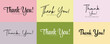 © MDYASINARAFAT - Thank You Lettering Set Elegant Script Typography Vector Collection