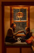 © Raymond Forbes LLC/Stocksy - Family Portrait together cozy hygge house during snow storm