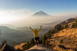 © NAILOTL MENDEZ/Stocksy - Hiker celebrating on top of mountain