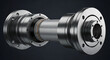 © IF.arc - Heavy Duty Industrial Metallic Mechanical Coupling or Precision Engineered Steel Shaft Component for Manufacturing Machinery and High Performance Rotating Equipment 3D Concept Technical Design.
