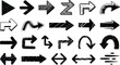 © Universal Icons Lab - Collection of black and white arrow icons