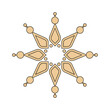 © Vista - Geometric star design with symmetrical arrangement on a black background