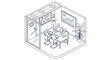 © Enggal - Business meeting in a modern office with people collaborating around a table.