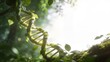© Ryan - DNA strand in forest with moss and leaves