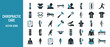 © Abdelfattah - Chiropractic Care Vector Icon Set: 32 Flat Design Symbols for Spinal Health, Vertebrae, Back Pain Relief, Massage Therapy, Orthopedic Treatment, Physical Therapy, and Medical Rehabilitation.