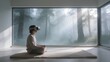 © Sarah - Person using VR headset in front of forest view
