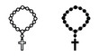 © Marom Ali Stock - Simple rosary icons in black and white