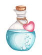 © Inna Edson/Stocksy - Illustration of a bottle with blue liquid