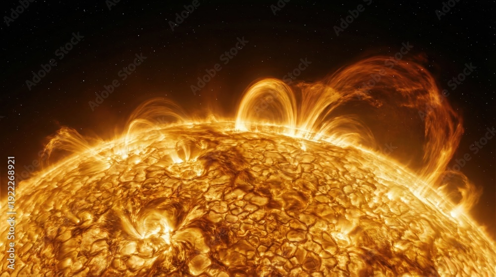 Extreme Close Up of Sun Photosphere with Solar Granulation and Plasma ...