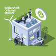 © Sumirah - Sustainable Creative Studio 3D Illustration Office Building.