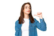 © luismolinero - Young caucasian woman over isolated chroma key background proud and self-satisfied