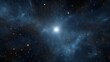 © Bussakon - A brilliant star shines amidst a vibrant blue nebula and countless stars in the vast expanse of deep space
