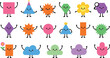 © Mehebub Creatives - Cartoon geometric shape mascot vector illustration set, colorful educational icons with accessories, playful artwork, decorative graphics, learning motifs