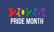 © scoutori - LGBT Pride Month in June. 2026. Lesbian Gay Bisexual Transgender. Celebrated annual. LGBT flag. Rainbow love concept. Human rights and tolerance. Poster, banner and background. Vector illustration