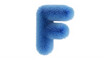 © Sallyna - A blue fuzzy letter f on a white background