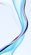 © VAlex - Abstract wavy glass shape on a light background, vertical 3d render